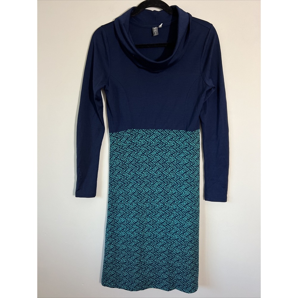IBEX Dress S Merino Wool Cowl Neck Long Sleeve Made In USA Juliet Providence